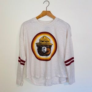 Smokey Bear fuzzy bear pullover